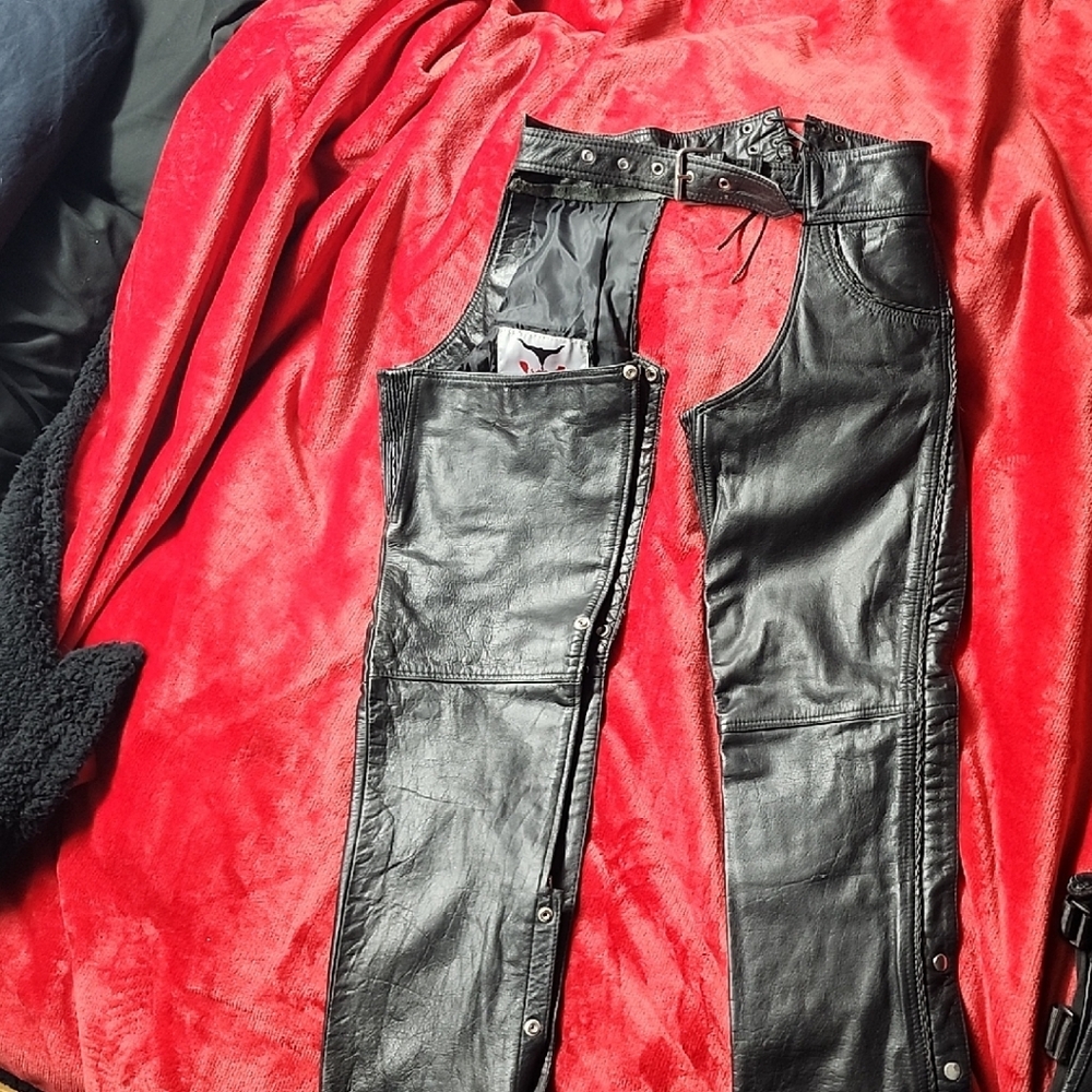 Black Leather Chaps